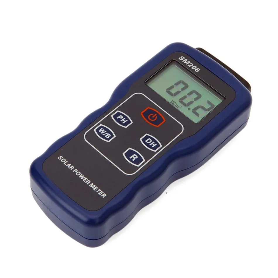 Solar Power Meter Precise Light Meter Solar Radiation Tester Optical Solar Research Glass Light Intensity Data Peak Hold