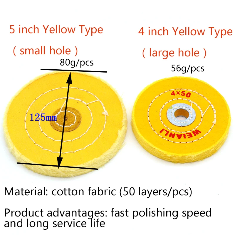 1pcs Cotton Polishing 2 to 8 inch Cloth Buffing Wheels Grinder For Gold Silver Jewelry Metal Wood Polishing Abrasive Tools