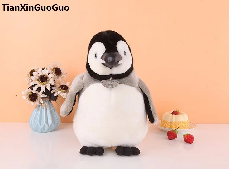 

about 25cm lovely penguin soft doll plush toy throw pillow birthday gift h2088