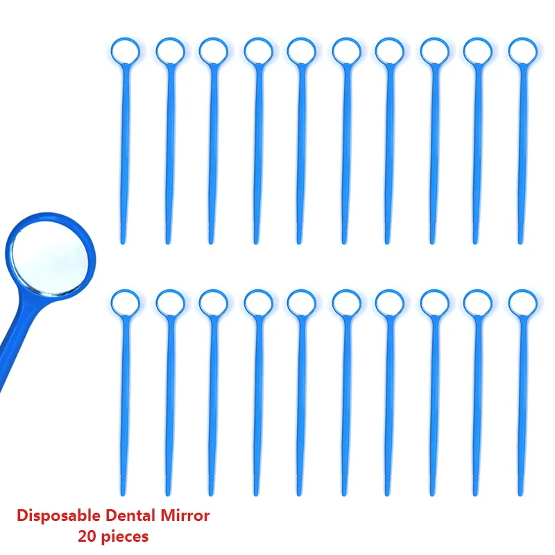 

Plastic Dental Mirror 20 Pcs Disposable Mirror Dental 3 Colors Dentist Mirror Mouth Dental Tools For Teeth Whitening