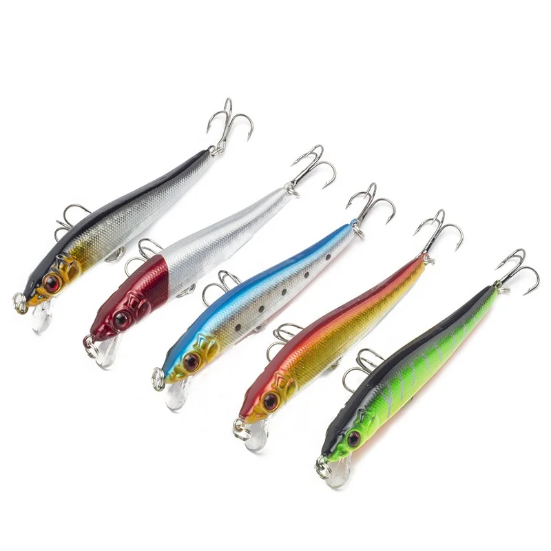 HiUmi 5PCs 5 Color Hard Minnow Fishing Lures 9cm 6g ABS Floating Bait Good Quality Fishing Wobbler japan pesca hot sale