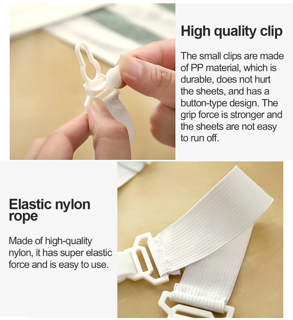 garter belt and stocking Bed Sheet Holders Mattress Sheet Straps – 4-Pack Corner Grippers With Metal  Clips To Hold Sheets Tight On Any Bed Mattress Gripper Straps main image 0