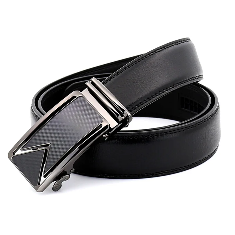 CETIRI 10 Style 110cm 120cm 130cm 140cm 150cm 160cm Fashion Designers Men Automatic Buckle Genuine Leather Belt Business Black