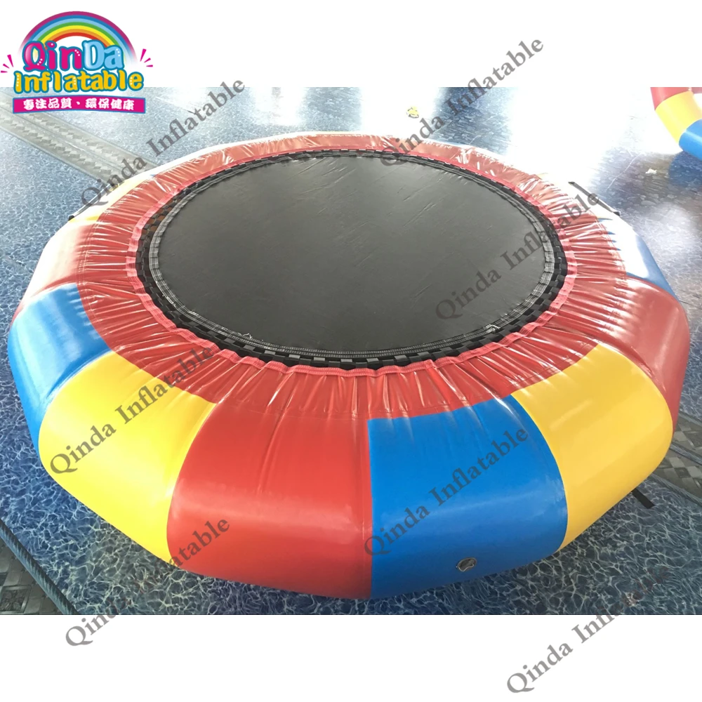 

High Quality 3m Colorful Inflatable Water Trampoline 0.9mm Pvc Inflatable Jumping Trampoline For Water Park