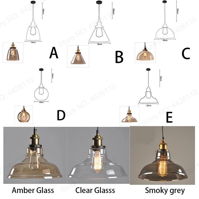 Vintage Retro Glass Pendant Lamps Light Nordic Hanglamp Home Decor Kitchen Pendant Led Lights  Home Decor Planetarium Lamp