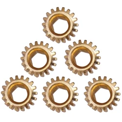 Tooyful 6Pcs Ratio 1:14 or 1:18 Guitar Parts Replacement Tuners Tuning Pegs Key Machine Heads Mount Hex Hole Gear