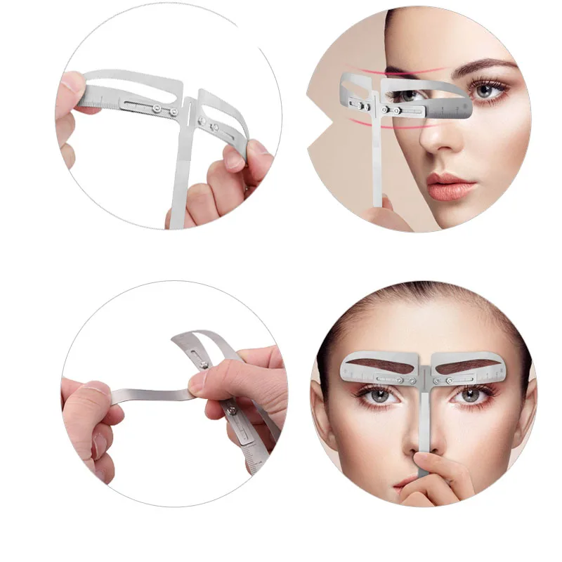 New Eyebrow Stencil Ruler kit -Includes 4 Group Eyebrow stencils and an Eyebrow Pencil Permanent Makeup Tools