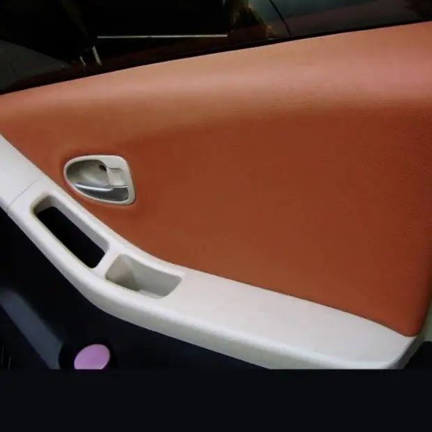 4PCS Microfiber Front / Rear Door Panel Leather Cover Protective Trim For Toyota Yaris with Mount Fittings Car interior