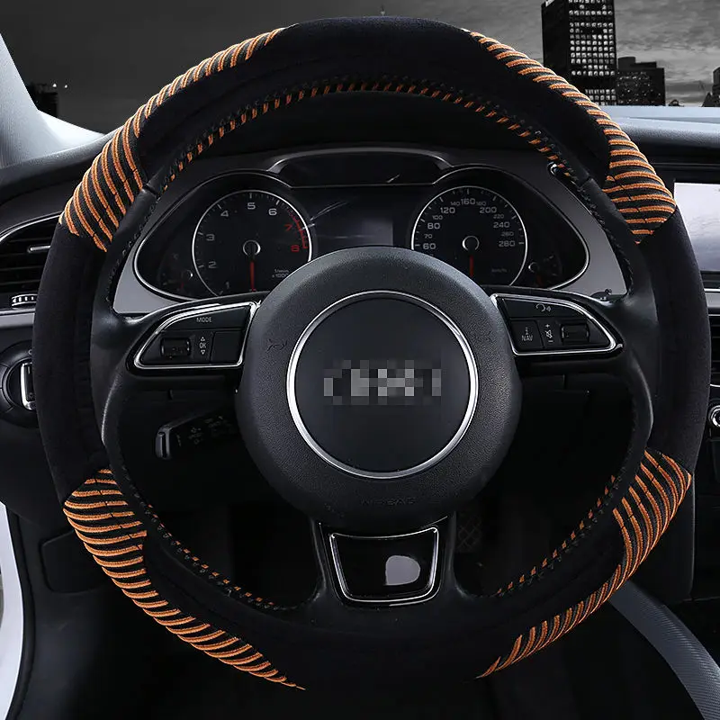 2018Plush Winter Car Steering Wheels Covers 38CM/15'' Steering Wheel Hubs Car Styling,Steering-wheel All Car Sedan Free Shipping