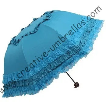 Princess umbrellas,100%sunscreen,UPF>50+,ladies'parasol,summer style,black silver coating,pocket parasol,UV protecting,lacing