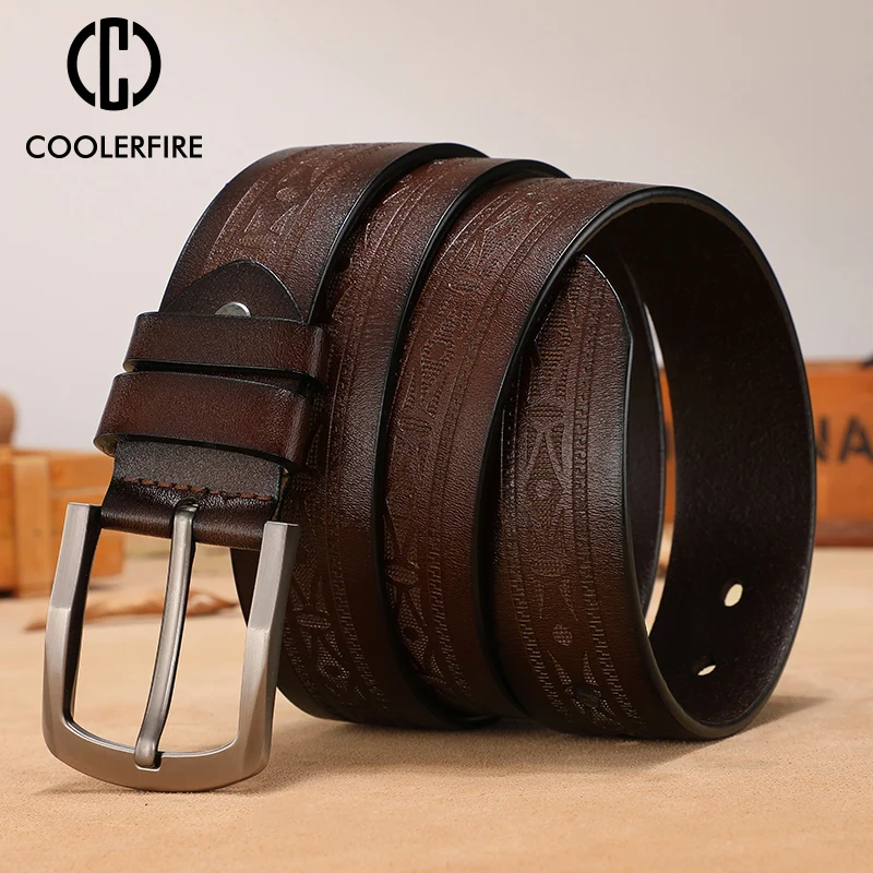 Fashion Luxury belt Designer Genuine Leather Belts for Men Vintage Strap Male Belt for Jeans Ccoolerfire HQ092