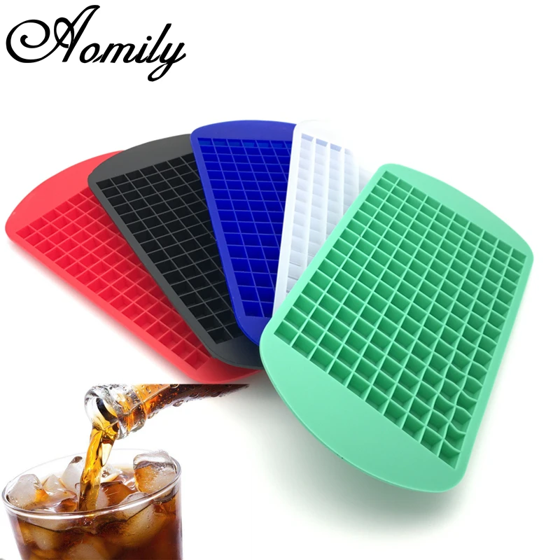 Aomily 160 Lattices Food Grade Silicon Bar Drink Whiskey Sphere Cubic Shape Ice Lattice Brick Cube Juice Wine Chocolates Tool