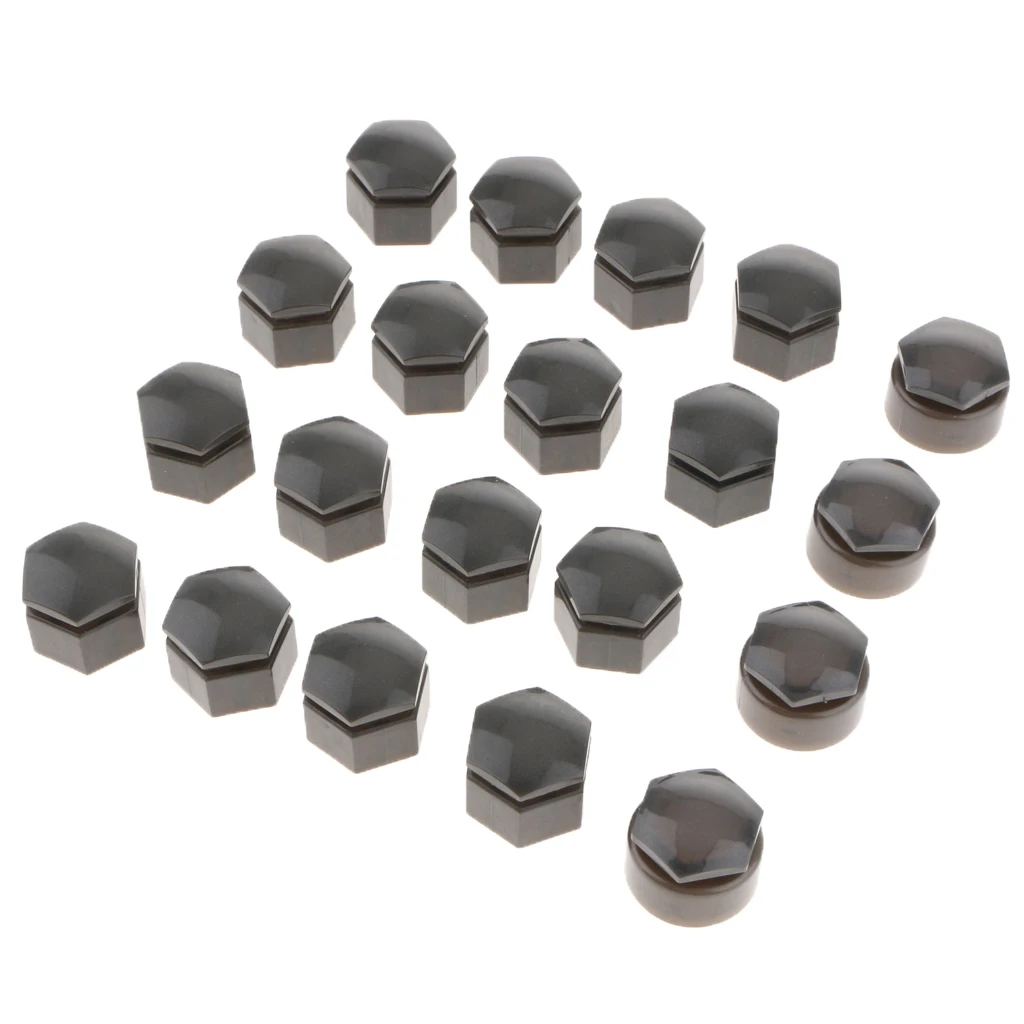 Gray 20Pack 19mm Plastic Car Wheel Nut Screw Cover Rims Bolt Cap Fits for Audi Q7