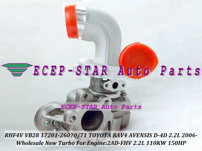 

ww Turbo VB28 17201-26070 1720126070 17201 26070 RHF4V For TOYOTA RAV4 AVENSIS D4D 06- 2AD-FHV 2.2L 150HP 17201-26071 1720126071
