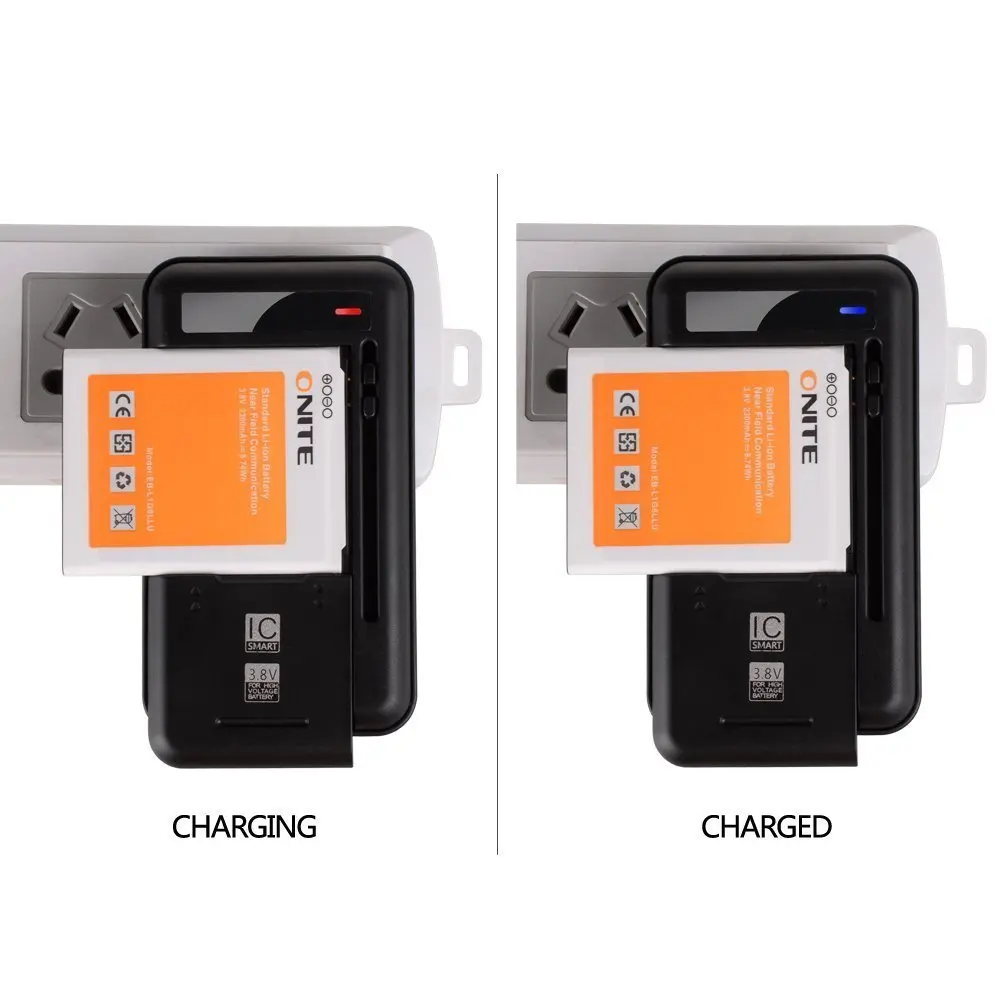 شاحن بطارية عالمي مع منفذ إخراج USB لبطارية 3.8 فولت عالية الجهد لسامسونج غالاكسي S2 S3 S4 J5 ، نوت 2 3 ، Edge