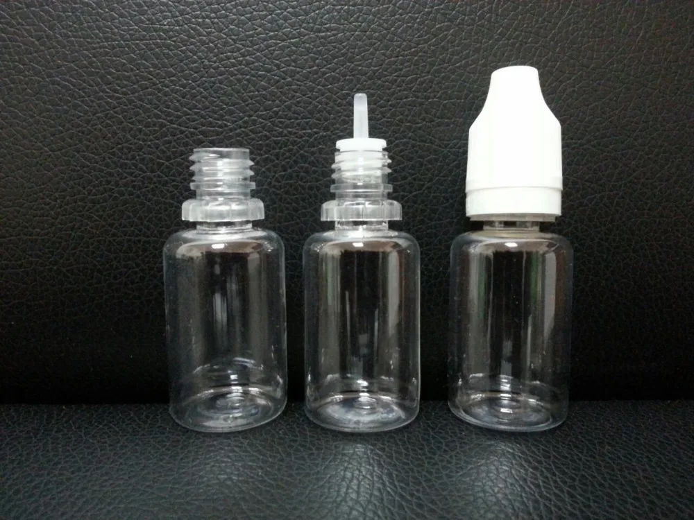 Wholesale 5000pcs/LOT 15ml PET Bottles Childproof cap And Long Thin Tip with tamper evident