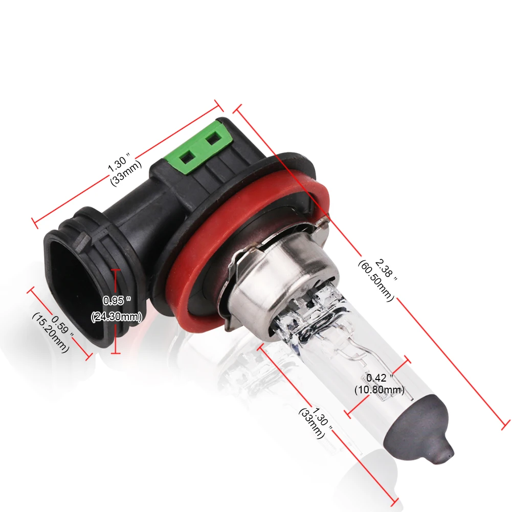 12v 55w H11 żarówka halogenowa 4300K szkło kwarcowe światło przeciwmgielne samochodu lampa samochodowa reflektor halogenowy żarówki białe światła