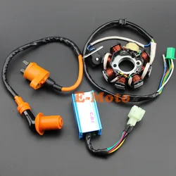 GY6 150 8 Pole Magneto Stator Coil Performance CDI Box Ignition Coil 150cc Go Kart Scooter