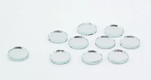 Glass Craft Mini Round Mirrors, Real Glass Round Mirror Mosaic Tiles