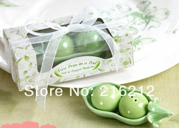 

Two Peas in a Pod Salt and Pepper Shakers Wedding Favors