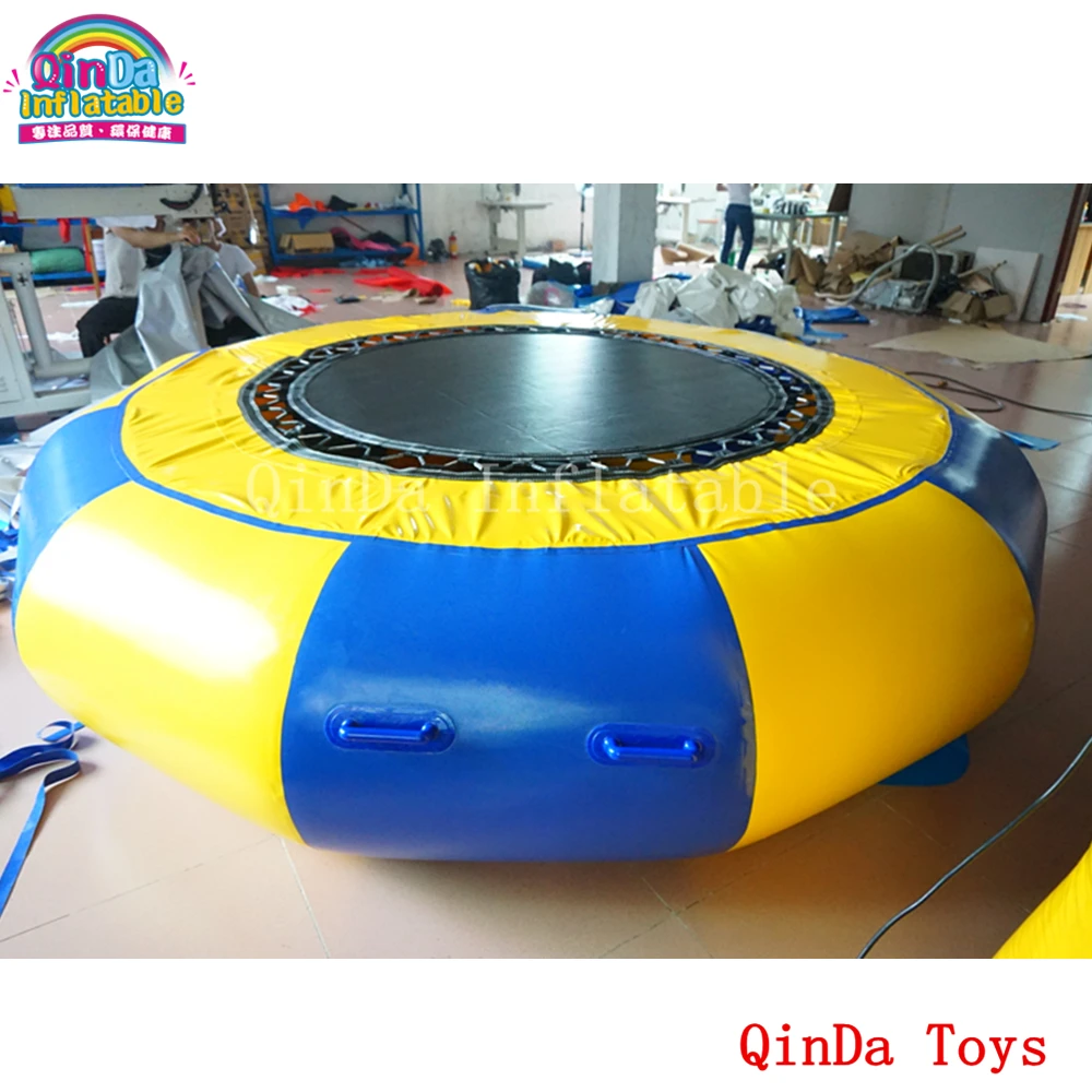 Free Air Pump Dia 3m Inflatable Water Trampoline,water Park Equipment Inflatable Jumping Trampoline