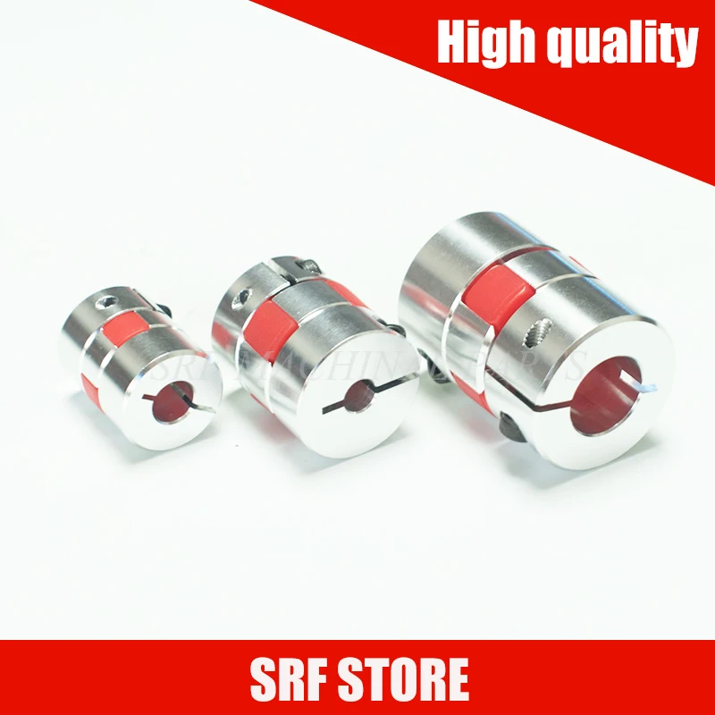 3pcs/lot 8x10mm Step Motor plum shaped clamper shaft coupler flexible coupling Diameter 25mm Length 30mm