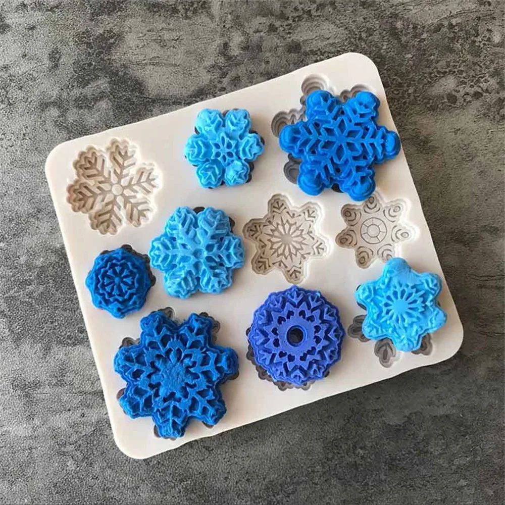 

DIY Forms Diy Silicone Baking Cake Molds Christmas Xmas Snowflake Shape Cake Mold Christmas Decorations Home Рождество Navidad