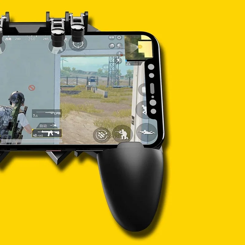 AK66 หกนิ้ว PUBG เกมคอนโทรลเลอร์ Gamepad โลหะ Trigger ยิงฟรี Fire Gamepad จอยสติ๊กสําหรับ IOS Android โทรศัพท์มือถือ