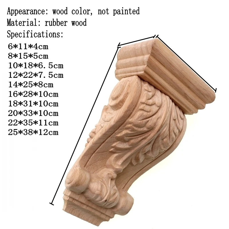 RUNBAZEF Rome Wood Wardrobe Decorative Corbel Applique Stigma  Carved Shavings Wedding Decoration Miniaturas Craft Home Decor