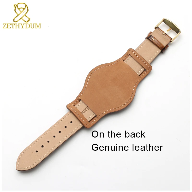 Genuine leather bracelet 18mm 20mm 22mm Restoring watch strap mens watchband With mat wristwatches band Bamboo grain wristband