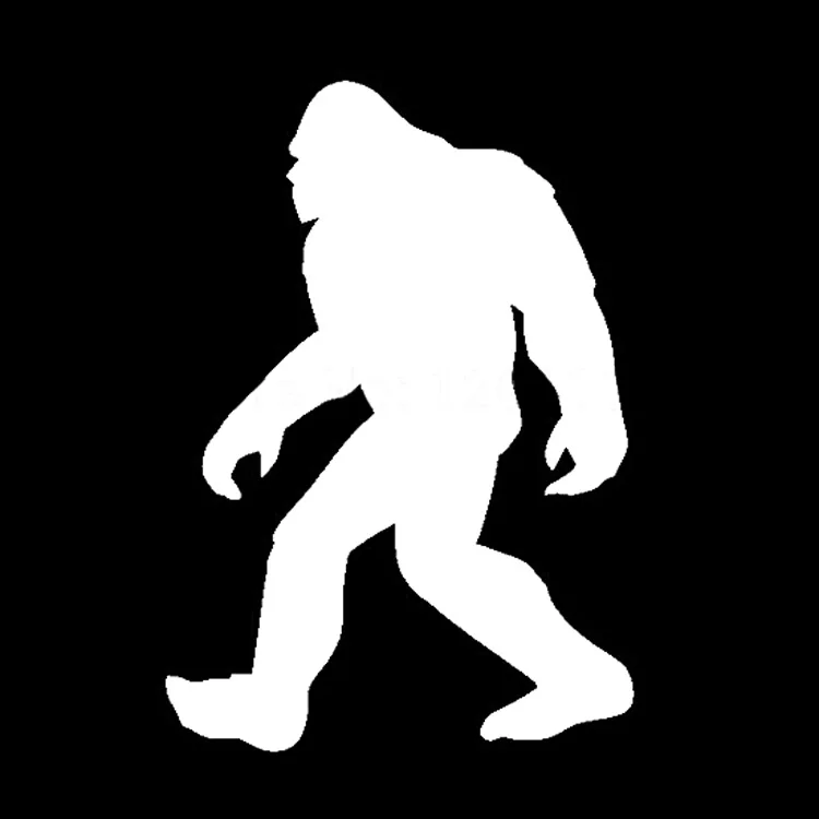 9*13CM SASQUATCH YETI Car Decals Reflective Stickers Motorcycle Automobile Styling Black/Silver C2-0242