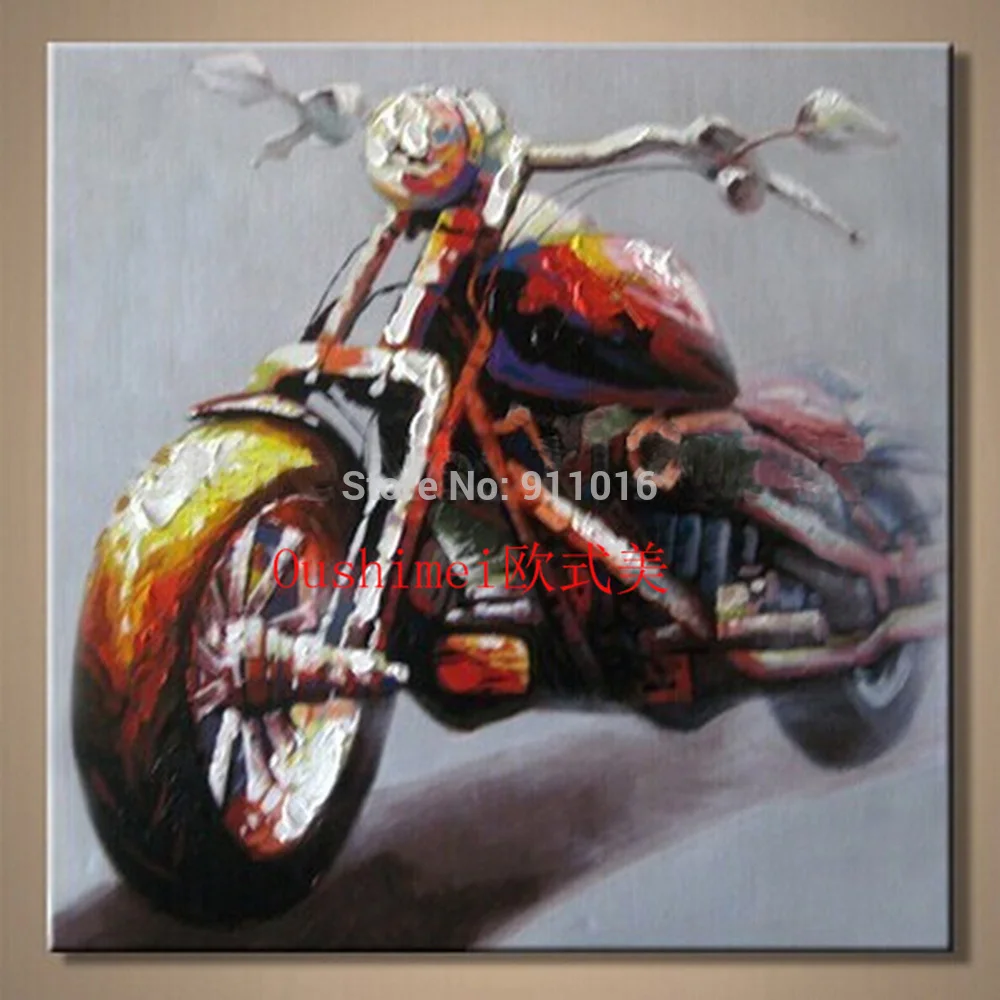 Race Car Driver Wall Art Motorcycle Pictures Handmade Oil Painting On Canvas Hang Paintings Knife Abstract Landscape Picture