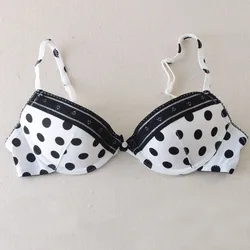 Wholesale Women Girl Classic Polka Dot Black White Bra Top Underwire Lace Floral Padded Bras