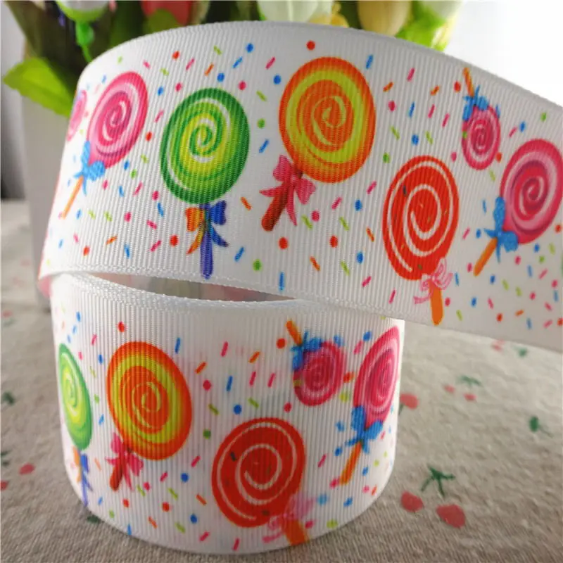 18081808, 1-1/2" 38mm 10 Yards bedruckte Ripsbandbänder mit Süßigkeiten- und Kuchenmotiven, DIY-Haarschleifen, handgefertigte Materialien – Detail 6