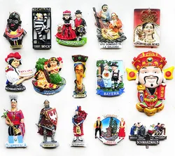 New Germany Guatemala Kenya Character Series 3D Fridge Magnets Tourism Souvenirs Refrigerator Magnetic Stickers Gift