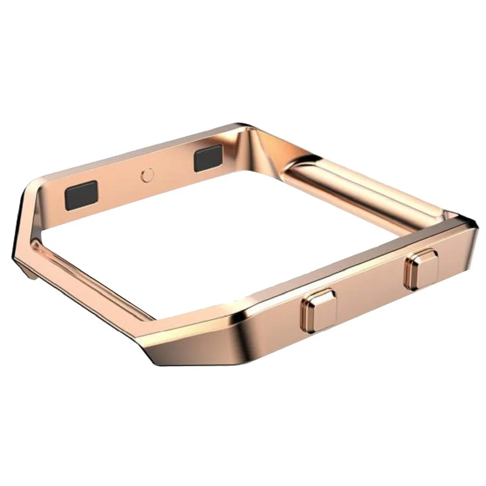 Polished Stainless Steel Metal Frame Case Cover Shell Replacement For Fitbit Blaze Activity Tracker Smart Watch Band 15 Colors