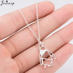 Jisensp Necklace 2024 Lucky Origami Penguin Necklace for Women Lovely Vivid Animal Penguin Pendant Necklace Trendy Jewelry