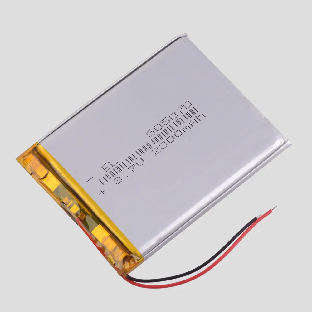 

3pcs /Lot 3.7v lithium Li ion polymer rechargeable battery 505070 3.7V 2300mah For Digital Camera PSP GPS Tablet PCs PDA Tools