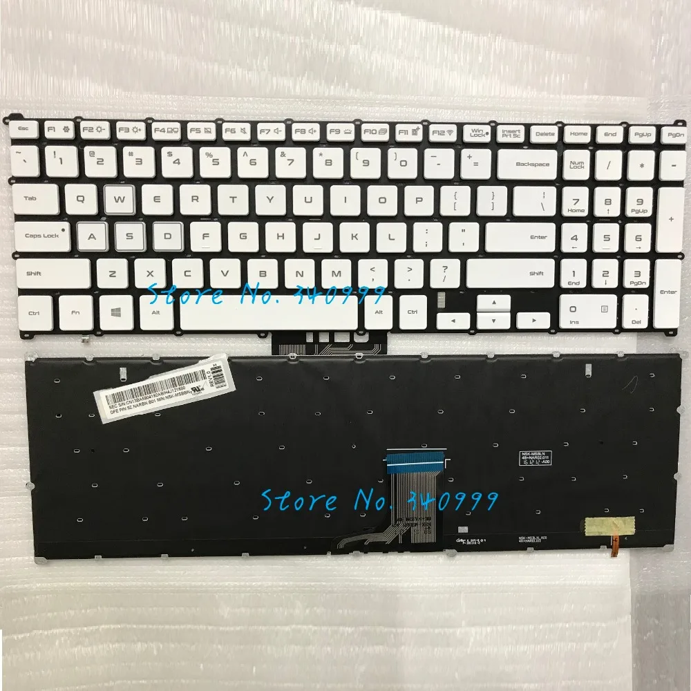 

New for Samsung NP800G5M 800G5M 8500GM 9Z.NARBN.B01 NSK-MSBBN US White Backlit Keyboard