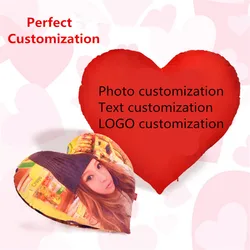 Stuffed Animal Pillow for Sofa and Car, Customized Heart Cushion, Plush Toys, Creative Birthday Gift, DIY, New, Hot Photo