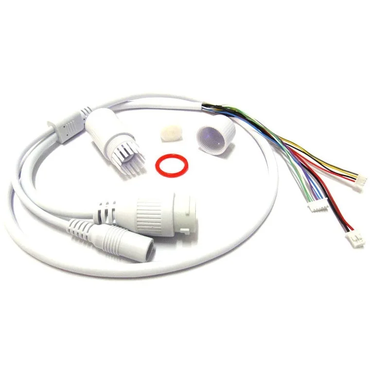 (10 PCS) High Quality Waterproof POE LAN cable for CCTV IP camera board module with weatherproof connector For Free Shipping