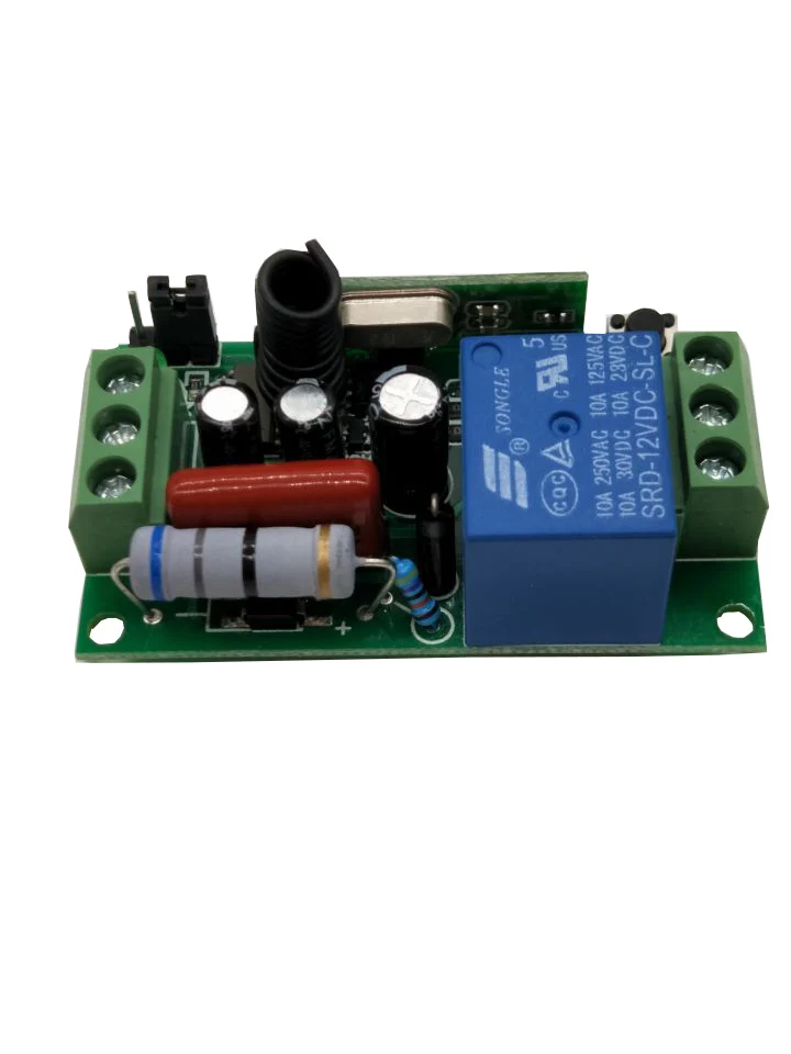 Control remoto inalámbrico Universal RF, interruptor de luz CA 220 V 10 A, 1 canal, 1 receptor y 20 códigos de aprendizaje del transmisor