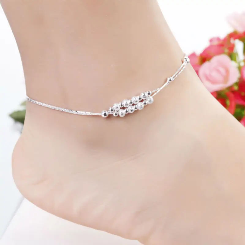 Fashion Jewelry Plated Silver Anklets High Quality Ankle Bracelet Factory Price Fine Jewelry Anklet  MDA001