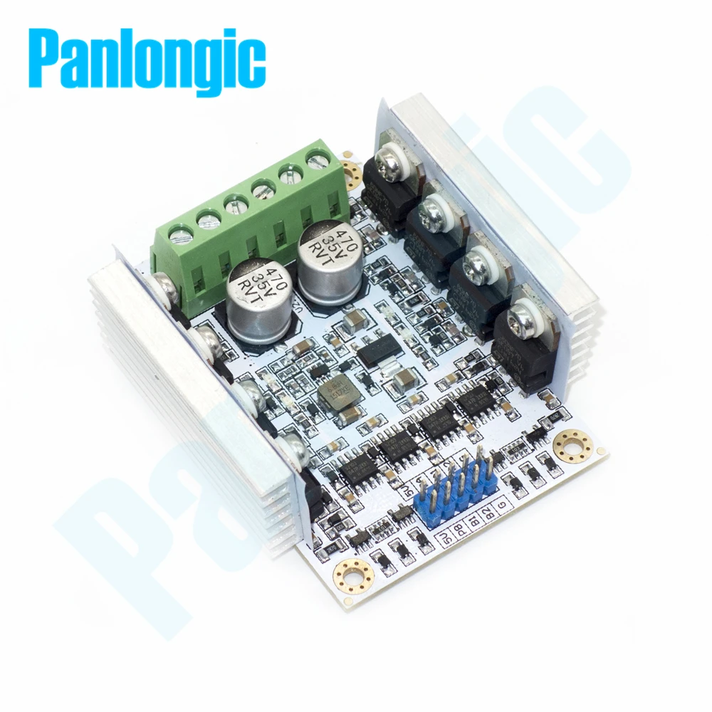 

Panlongic Brushed Motor Speed Control PWM Module Controller DC 20A/500W Dual Controller Reversal Switch Brake SCM Control