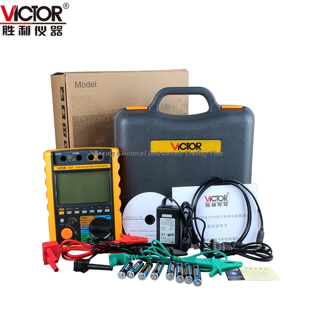 Fast arrival Victor 3125 VC3125 High Voltage Megohmmeter Digital Insulation Resistance Tester 250V~5000V