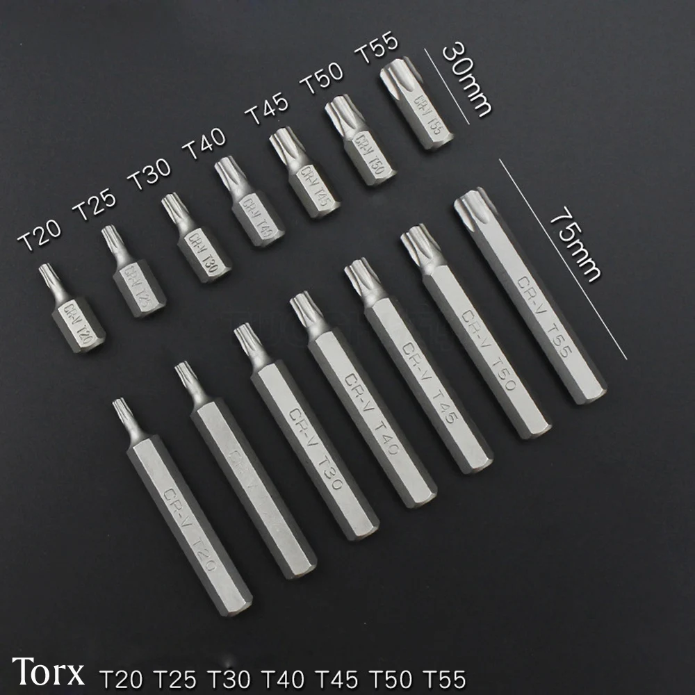 40 pz/set Hex Star Torx Spline Socket Bit Set Tool Kit Garage strumenti attrezzature cacciavite Set di strumenti per Auto riparazione Auto