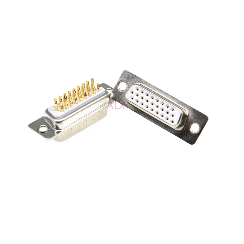 1PCS 3U Gold Plated Solid Pin HDD26 MALE FEMALE CONNECTOR Solder Type D-Sub 26pin serial port Adapter 26 pin 26P HDB26