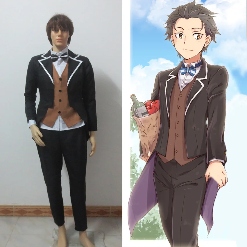 Costume de Cosplay Anime Re Zero kara Hajimeru Isekai Seikatsu Natsuki Subaru