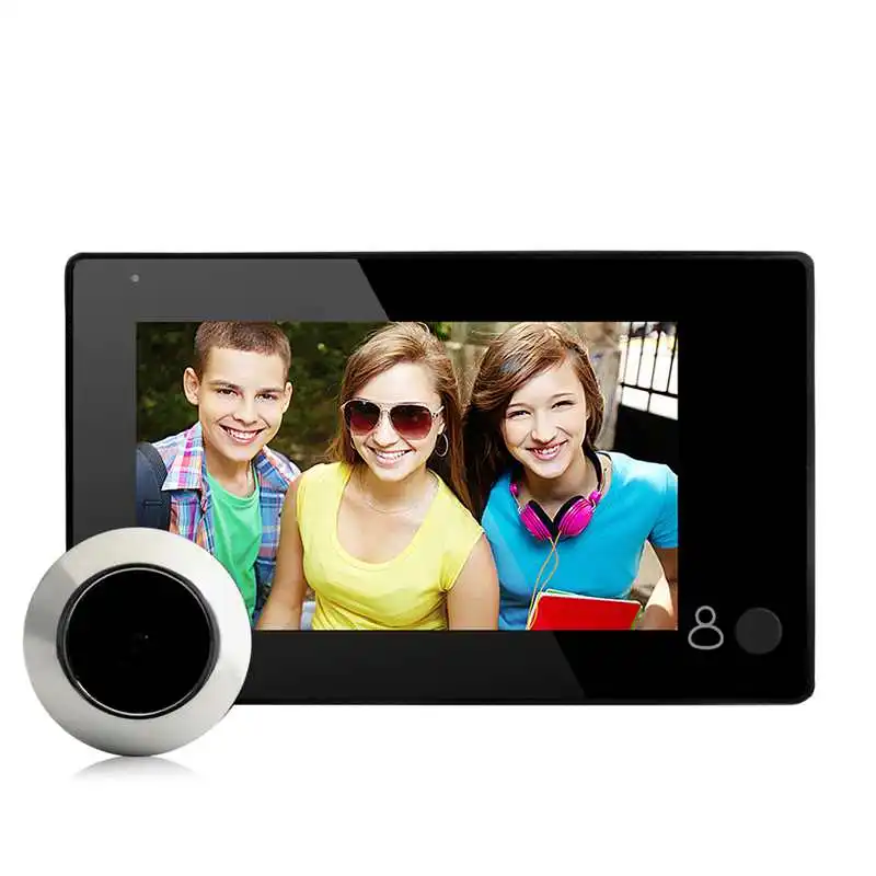 

4.3" HD Door Peephole Viewer 145 Degree Wide Angle Digital Smart Doorbell TFT Color Door Eye 2MP Home Security Camera Monitor