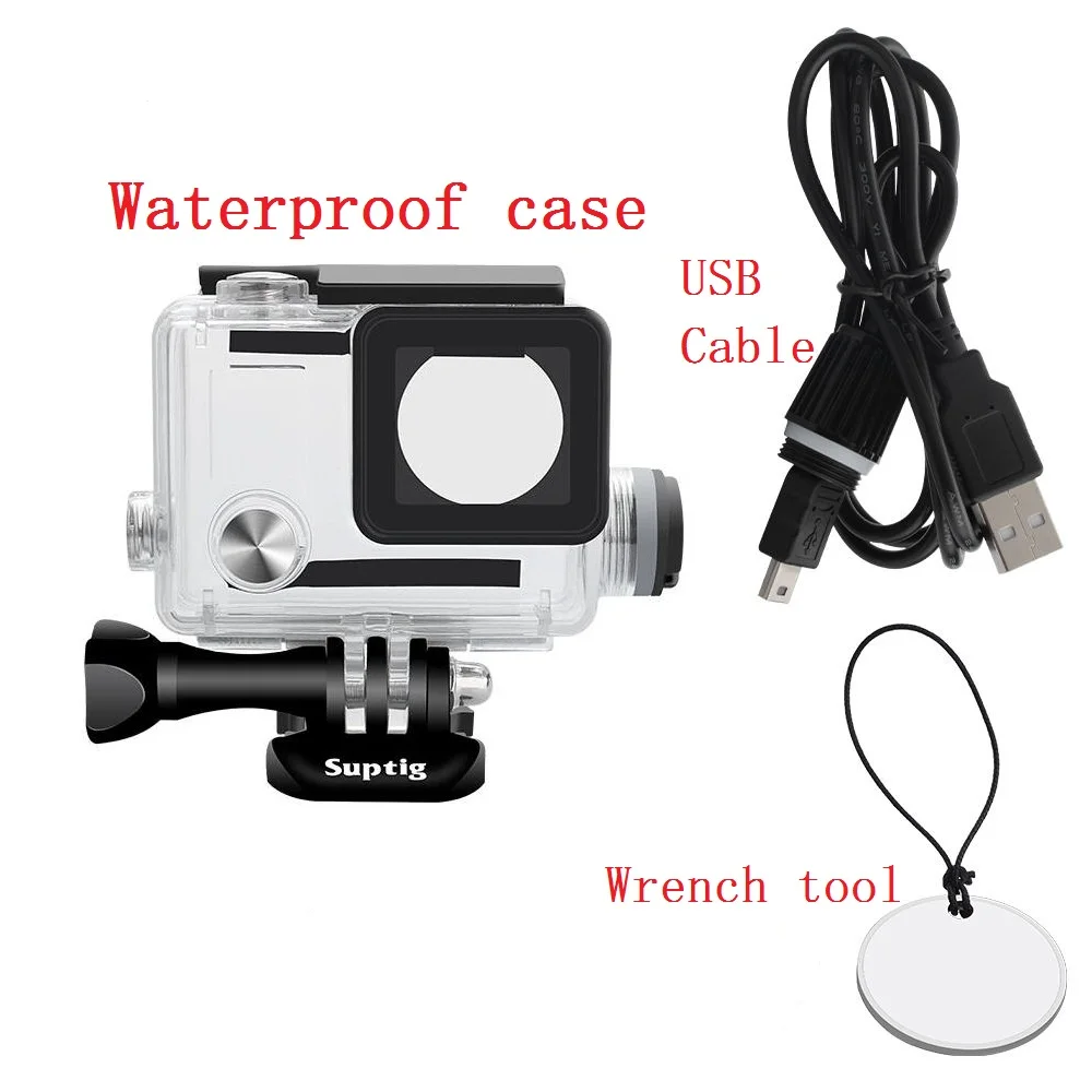 Action Camera Accessories Chargering Waterproof Case For Motocycle Charger Frame Housing/Box Cover USB Cable for Gopro Hero 4 3+